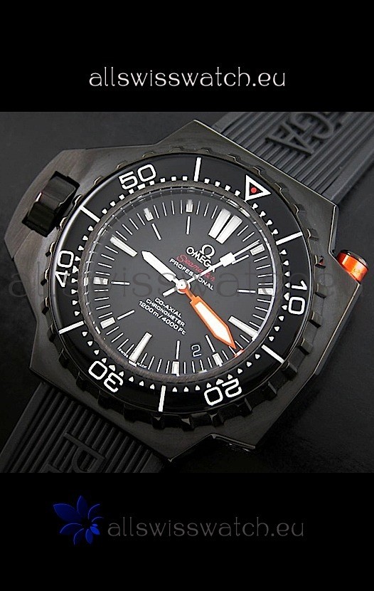 IMG_9085 Omega Seamaster Ploprof in Black Strap Replica 2