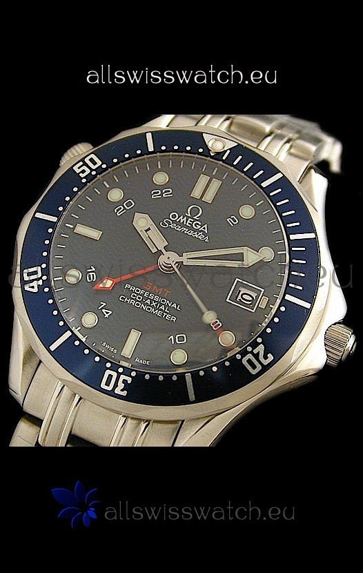 IMG_9085 Omega Seamaster GMT Professional in Black Dial Replica 2