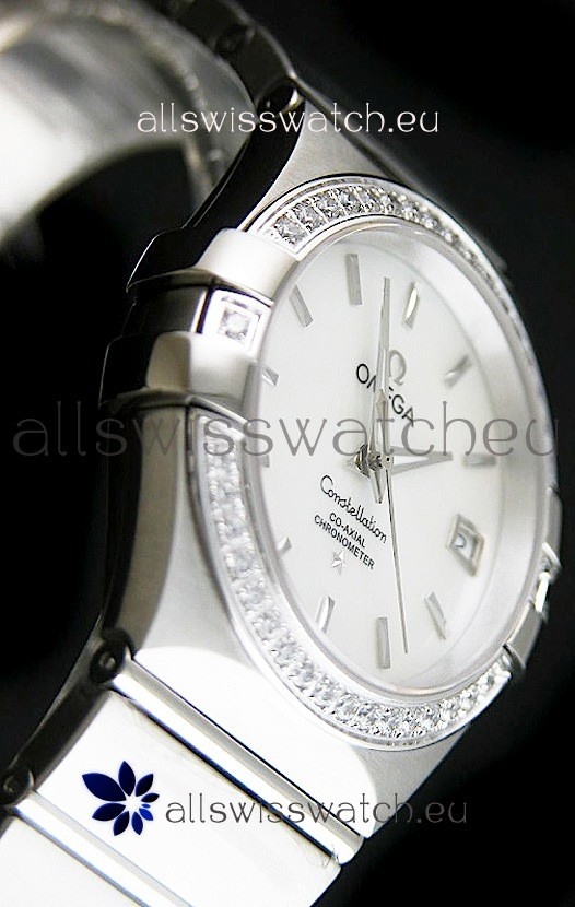 IMG_9085 Omega Constellation Mens Automatic in White Dial - 1:1 Mirror Replica 2