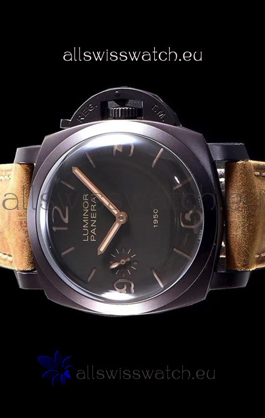 IMG_9085 Panerai Luminor 1950 3 Days PAM00375 Composite Cased Vintage Edition Replica 2