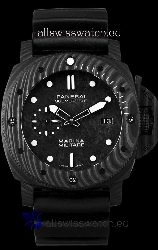 Panerai Submersible Marina Militare Carbotech 47MM 1:1 Mirror Replica 2