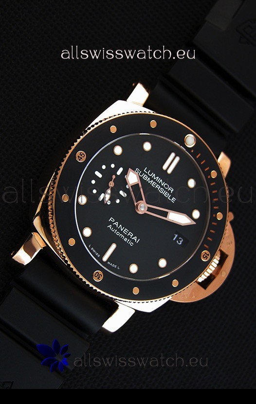 IMG_9085 Panerai Luminor Submersible 3 days PAM684 Rose Gold 1:1 Mirror Replica 2
