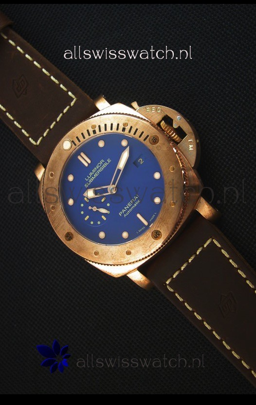 IMG_9085 Panerai PAM617T Bronzo - Updated Ultimate Edition Version - Blue Dial Replica 2
