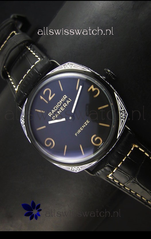 IMG_9085 Panerai Radiomir PAM604 3 Days DLC Coated with Unitas Movement Replica 2