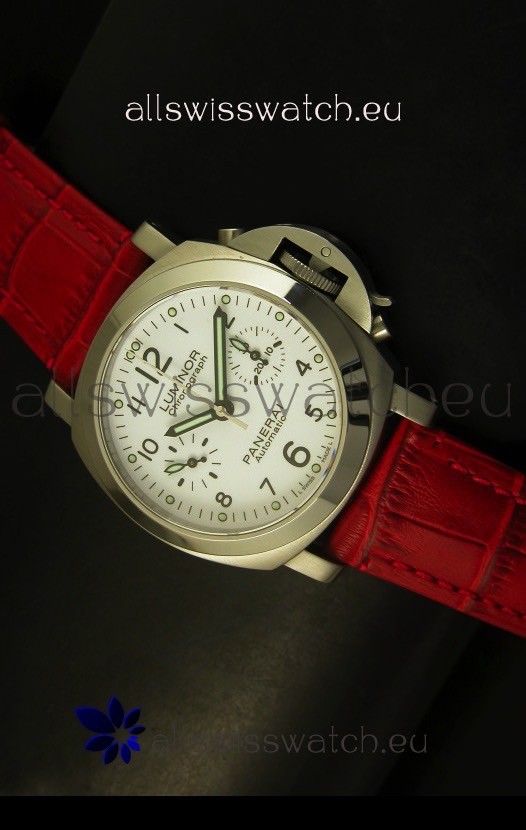 IMG_9085 Panerai Luminor Chronograph PAM310 Chronograph White Dial 40MM Replica 2