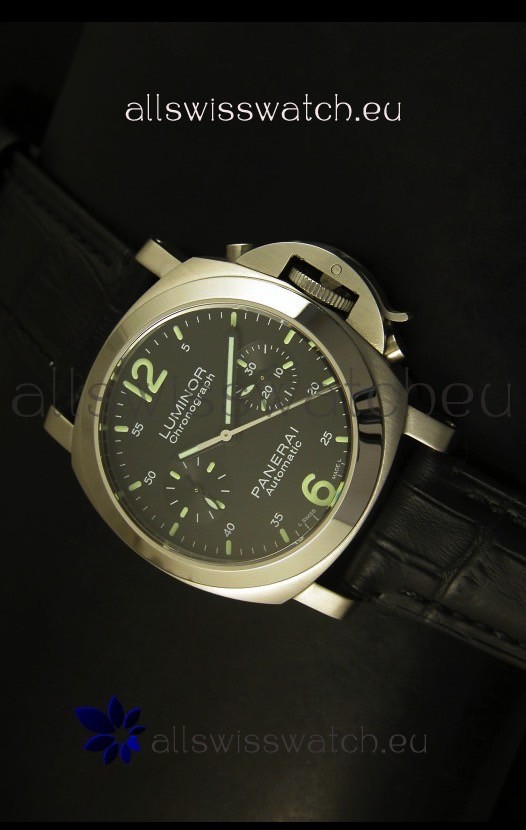 IMG_9085 Panerai Luminor Chronograph PAM310 Chronograph Black Dial 40MM Replica 2