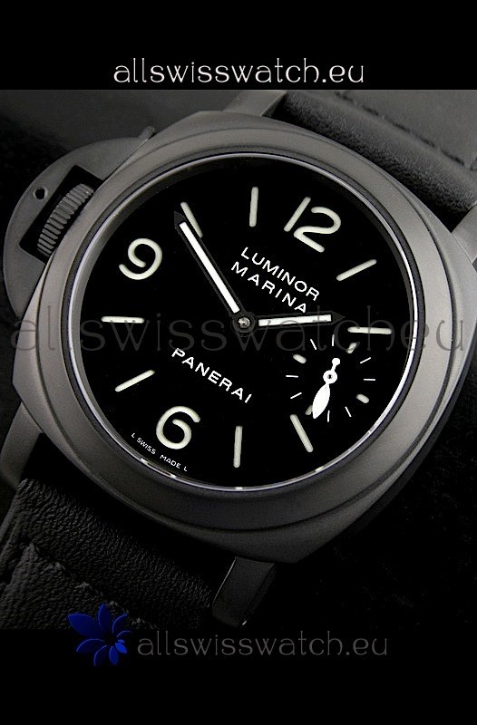 IMG_9085 Panerai Luminor Marina Left Hand Wind PVD - Leather Strap Replica 2