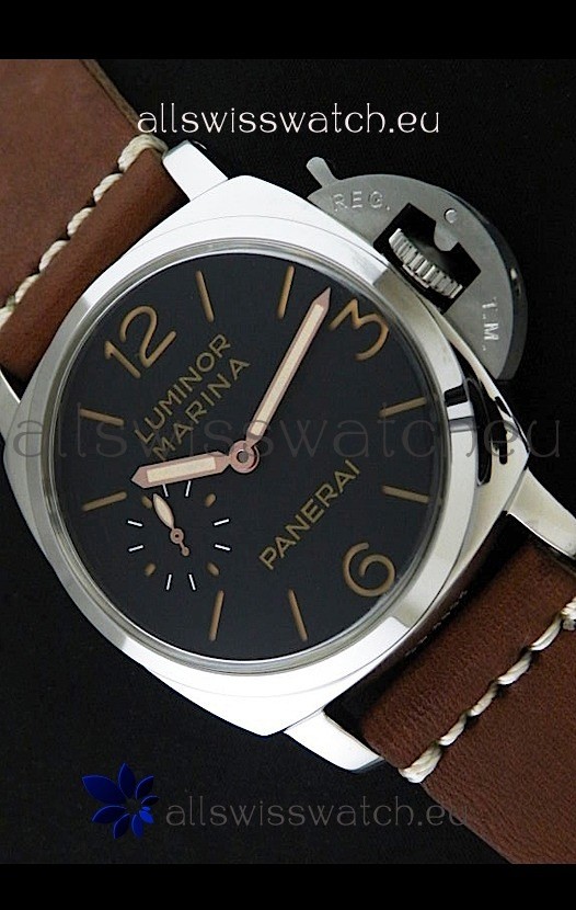 IMG_9085 Panerai Luminor Marina - 47MM in Brown Strap Replica 2