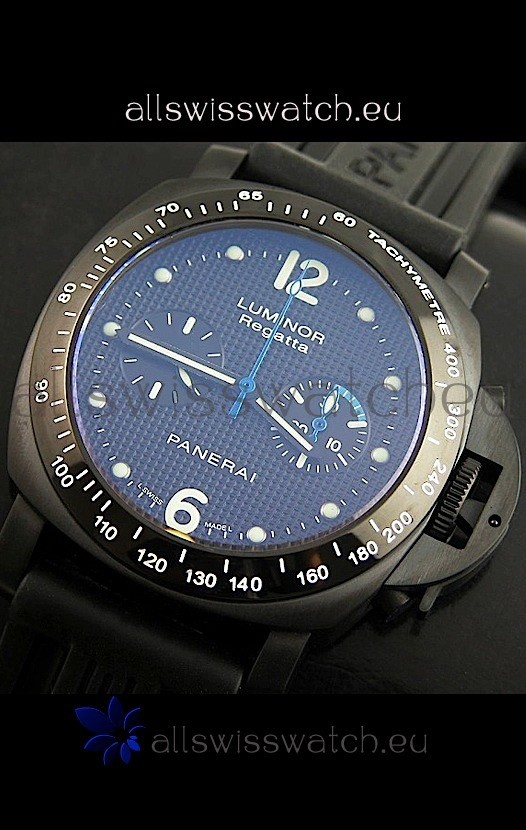IMG_9085 Panerai Luminor Regatta in PVD Casing Rubber Strap Replica 2