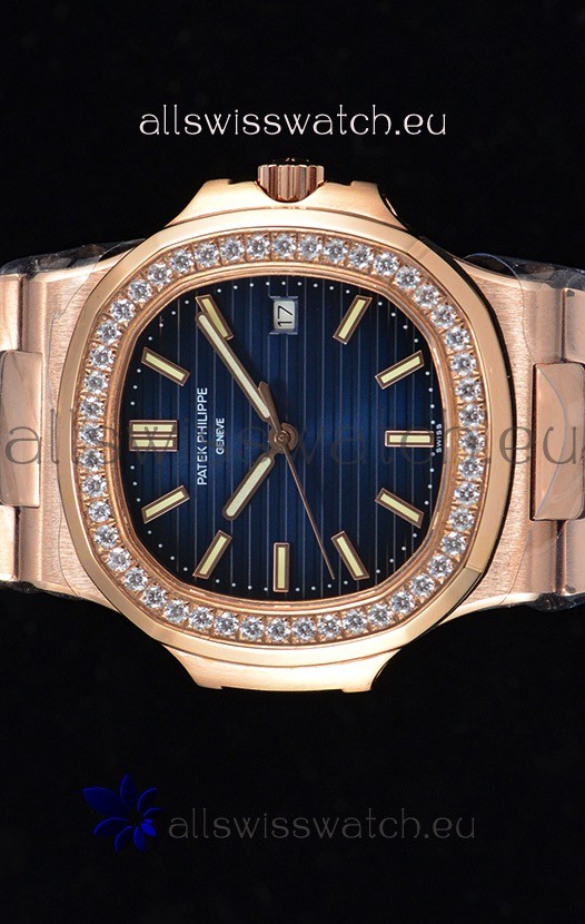 IMG_9085 Patek Philippe Nautilus 5711/1R 1:1 Mirror - Rounded Diamonds Bezel Replica 2