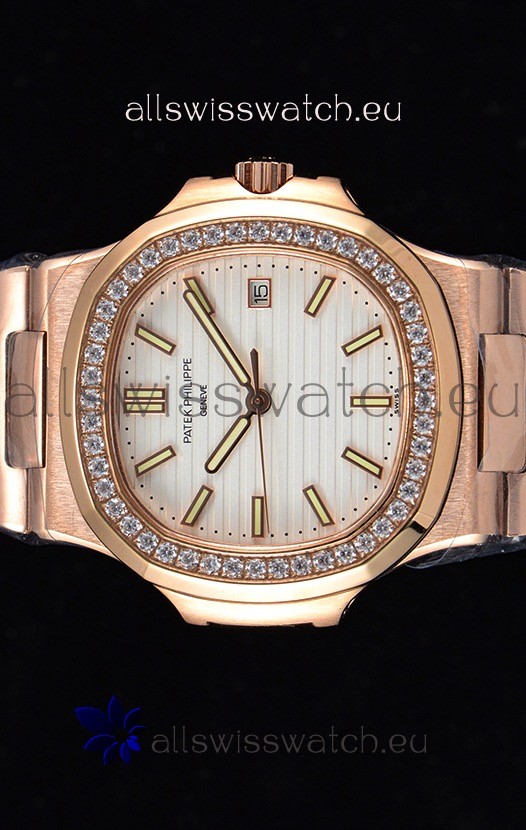 IMG_9085 Patek Philippe Nautilus 5711/1R 1:1 Mirror - Rounded Diamonds Bezel Replica 2