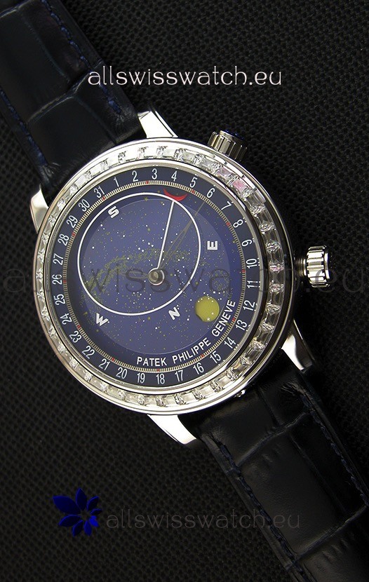 IMG_9085 Patek Philippe Grand Complication 6102P Celestial Moon Age Blue Dial Replica 2