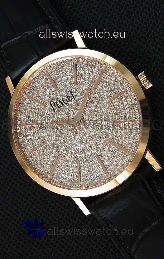 IMG_9085 Piaget Altiplano G0A36128 Paved Diam Dial Quartz in Pink Gold Case Replica 2