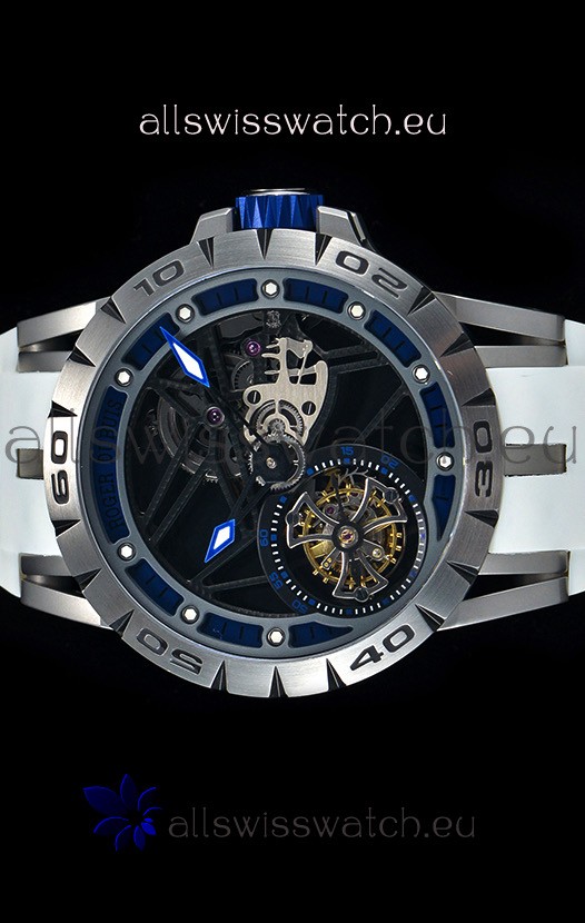 Roger Dubuis Excalibur Spider Flying Tourbillon Skeleton Titanium Casing 1:1 Mirror Replica 2