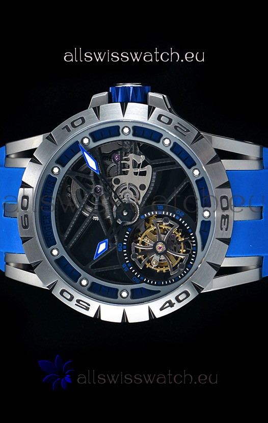 Roger Dubuis Excalibur Spider Flying Tourbillon Skeleton Titanium Casing 1:1 Mirror Replica 2