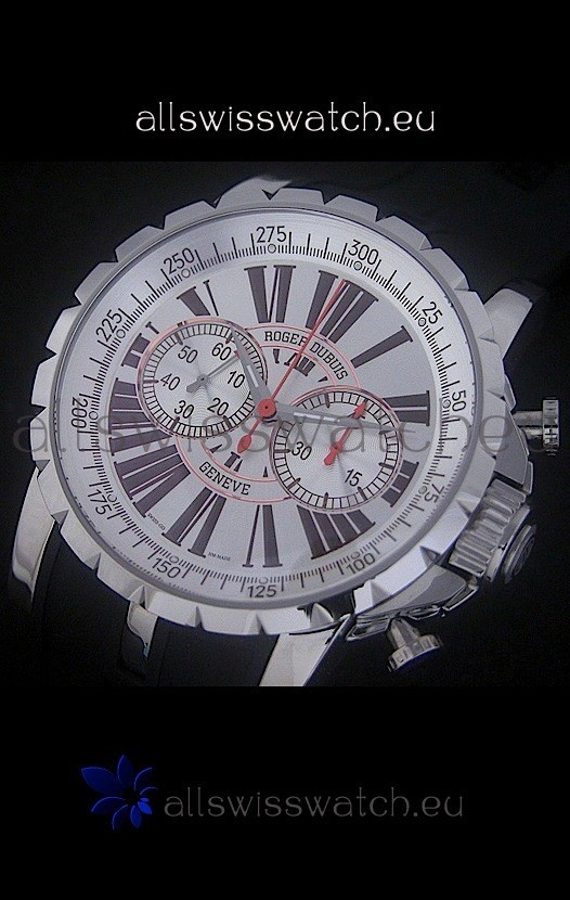 Roger Dubius Excalibur Chronoexcel in White Dial Replica 2