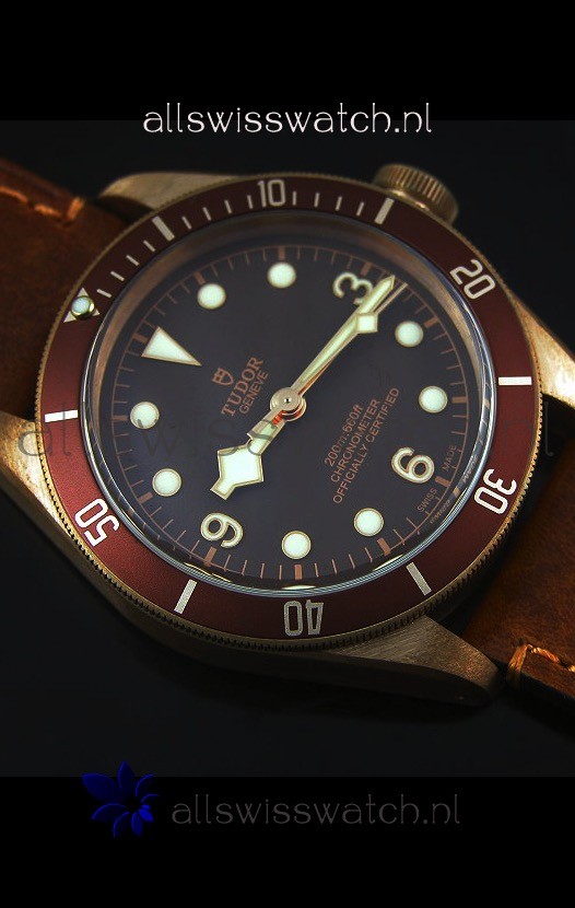 IMG_9085 Tudor Heritage Bay Bronzewith Leather Strap Replica 2