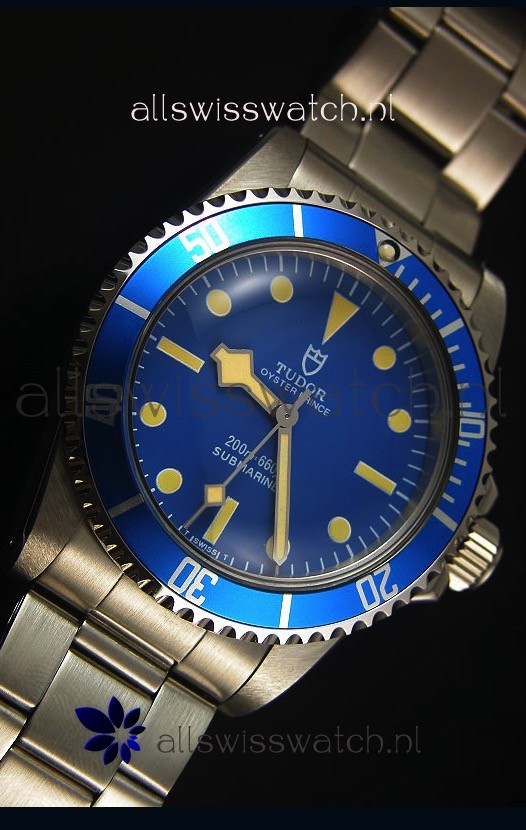 IMG_9085 Tudor Oyster Prince Vintage 200M Blue Dial Dot Markers 1:1 Mirror Replica 2