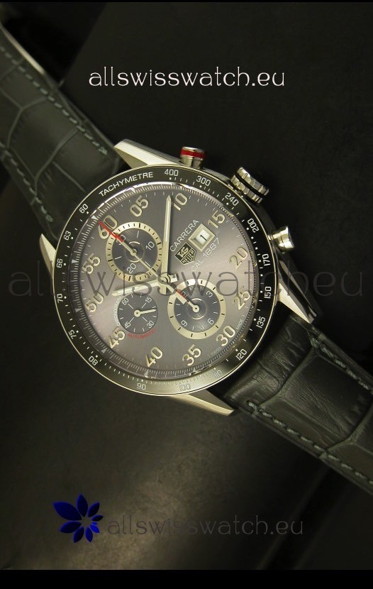 IMG_9085 Tag Heuer Carrera Calibre 1887 Grey Dial - 1:1 Mirror Replica 2