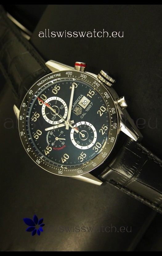 Tag Heuer Carrera Calibre 1887 Black Dial - 1:1 Mirror Replica 2