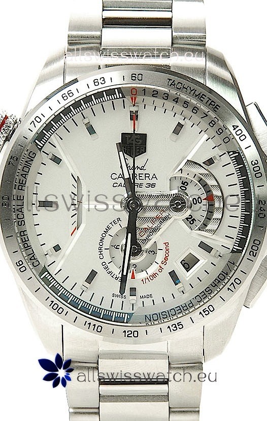 Tag Heuer Grand Carrera Calibre 36in White Dial Replica 2