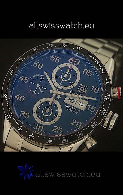 IMG_9085 Tag Heuer Carrera Tachymeter Chronograph in Blue Dial Replica 2