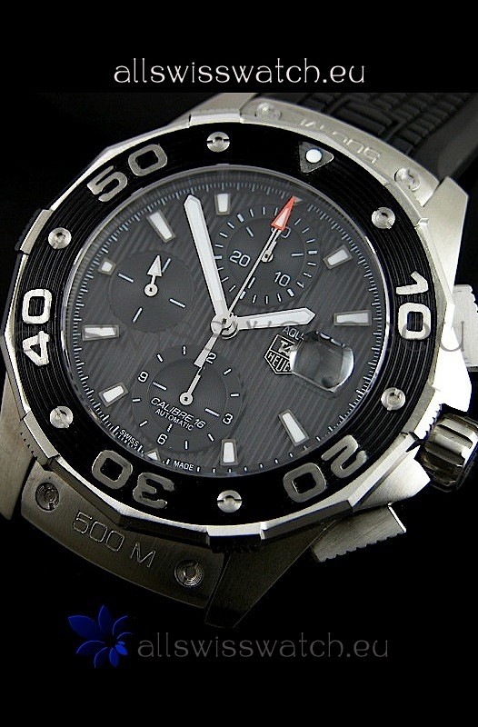 IMG_9085 Tag Heuer Aquaracer Calibre 16 Swiss in Black Dial Replica 2