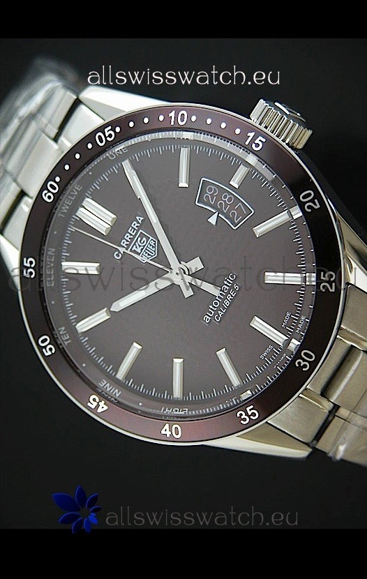 IMG_9085 Tag Heuer Carrera Calibre 5in Brown Dial Replica 2