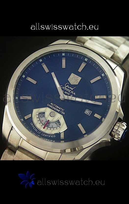 Tag Heuer Grand Carrera Calibre Automatic in Blue Dial Replica 2