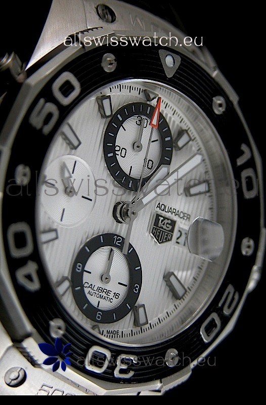 IMG_9085 Tag Heuer Aquaracer Calibre 16 Swiss in White Dial Replica 2