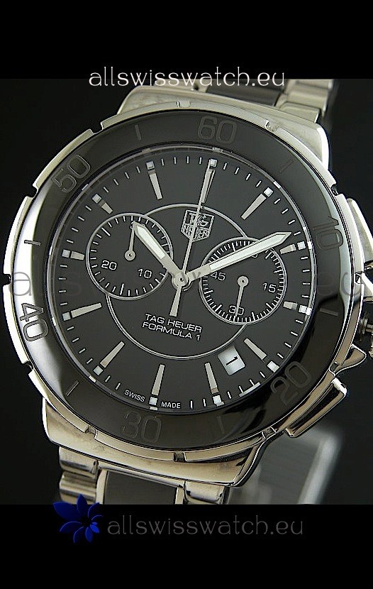 IMG_9085 Tag Heuer Formula 1 Chronograph Ceramic Ladies in Black Dial Replica 2
