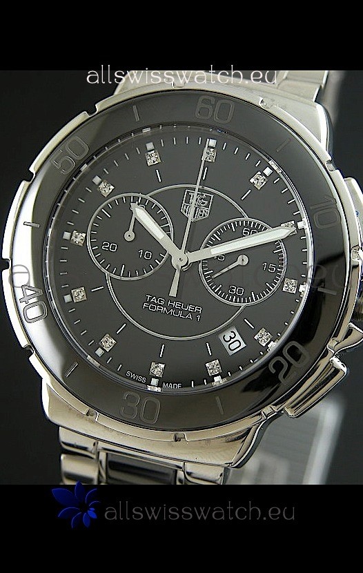 IMG_9085 Tag Heuer Formula 1 Chronograph Ceramic Ladies in Black Bezel Replica 2