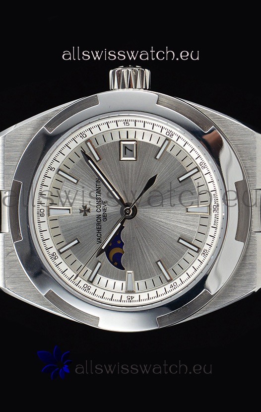 IMG_9085 Vacheron Constantin Overseas MoonPhase Stainless Steel in Black Strap Replica 2