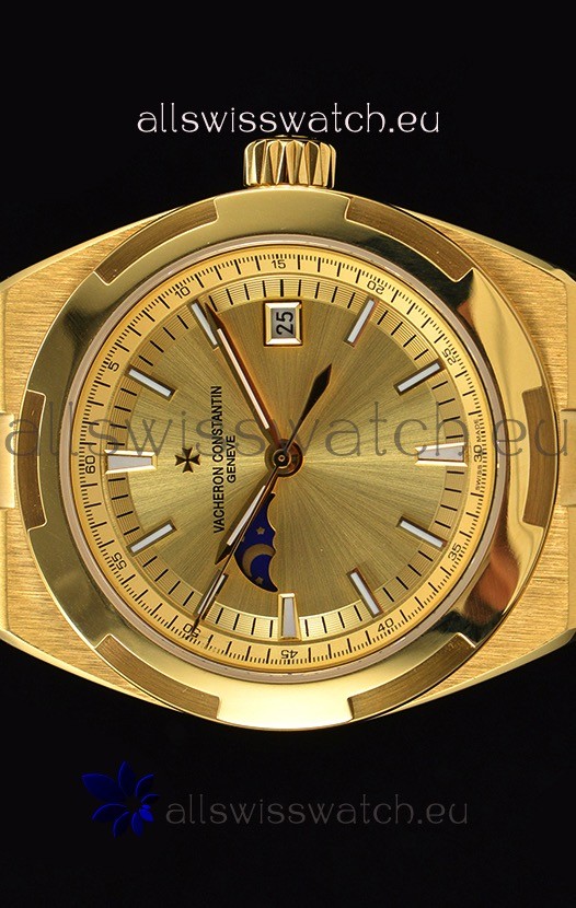 IMG_9085 Vacheron Constantin Overseas MoonPhase Yellow Gold in Brown Strap Replica 2