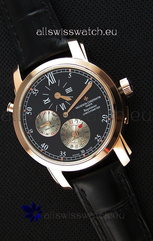 IMG_9085 Vacheron Constantin Malte Dual Time Regulator Pink Gold Replica 2