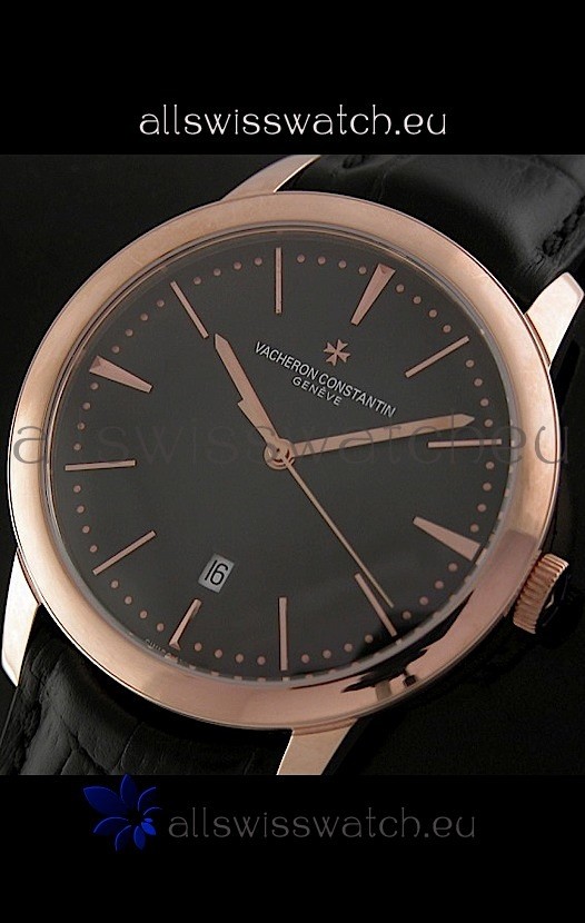 IMG_9085 Vacheron Constantin Geneve Automatic in Black Dial Replica 2