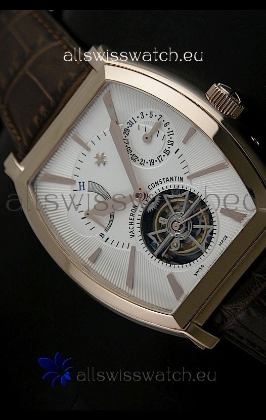 IMG_9085 Vacheron Constantin Power Reserve Tourbillon Swiss in Rose Gold Replica 2