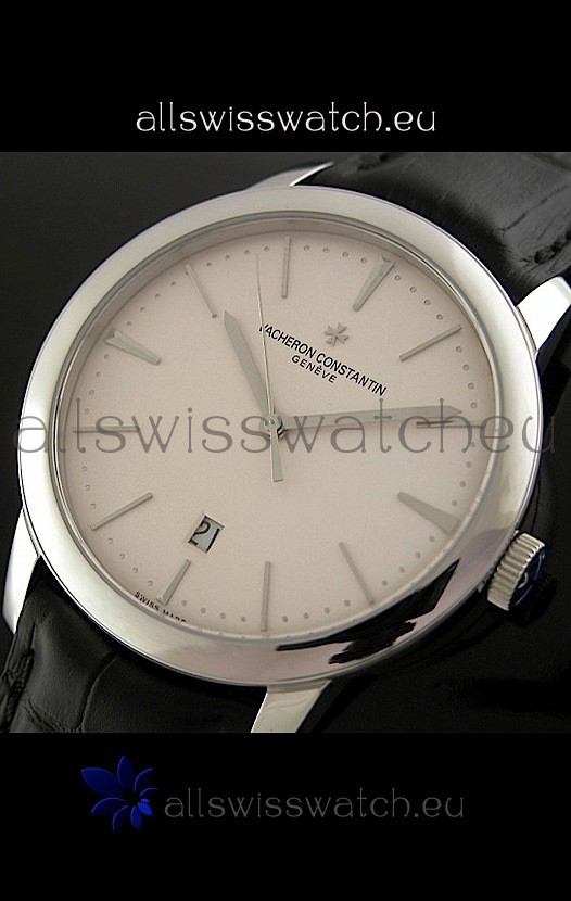 IMG_9085 Vacheron Constantin Geneve Automatic in White Dial Replica 2