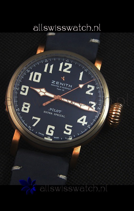 IMG_9085 Zenith Pilot Type 20 Extra Westime Vintage Edition in Rose Gold Case Replica 2