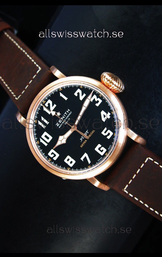 IMG_9085 Zenith Pilot Type 20 Extra Special Edition Yellow Gold 1:1 Mirror Replica 2
