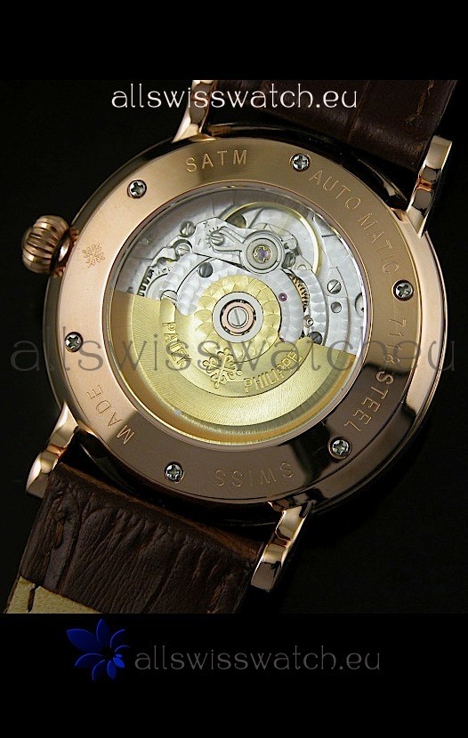 IMG_9085 Patek Philippe Calatrava 5120in Pink Gold Casing - Roman Hours Replica 2