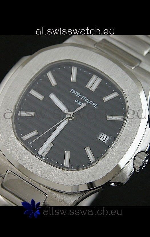 Patek Phillipe Nautilisin Black Textured Dial Replica 2