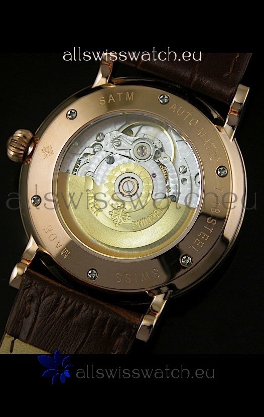 IMG_9085 Patek Philippe Calatrava 5298in Pink Gold Casing - Diamonds Hours Replica 2