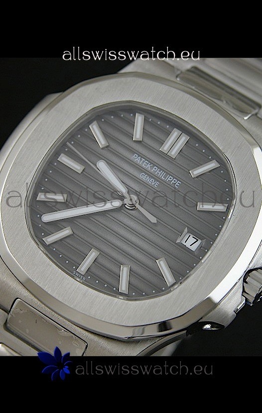 IMG_9085 Patek Phillipe Nautilisin Grey Textured Dial Replica 2