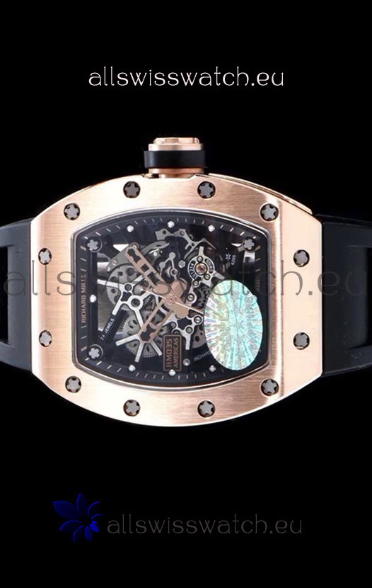 IMG_9085 Richard Mille RM035 AMERICAS 18K Rose Gold in Black Strap Replica 2