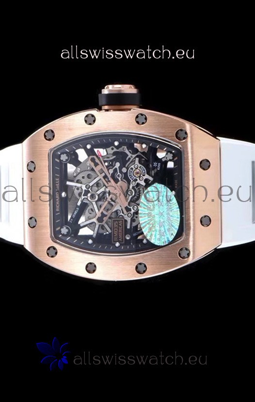 IMG_9085 Richard Mille RM035 AMERICAS 18K Rose Gold in White Strap Replica 2