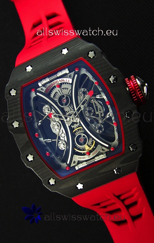 IMG_9085 Richard Mille RM53-01 Pablo Mac Donough Red Carbon Case Replica 2