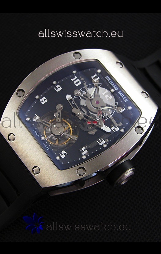 Richard Mille RM001 Evolution Tourbillonwith Brushed Steel Case Replica 2