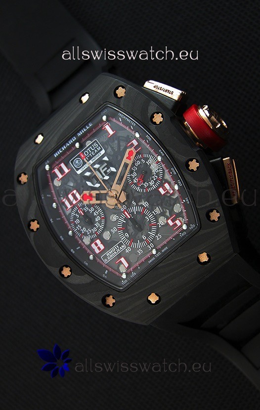 IMG_9085 Richard Mille RM011 Romain Grosjean Lotus F1 Edition Forged Carbon Case Replica 2