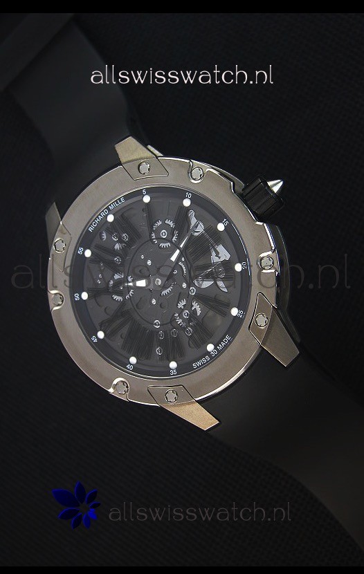 IMG_9085 Richard Mille RM033 Extra Flat Edition TitaniumRoman Numerals Replica 2